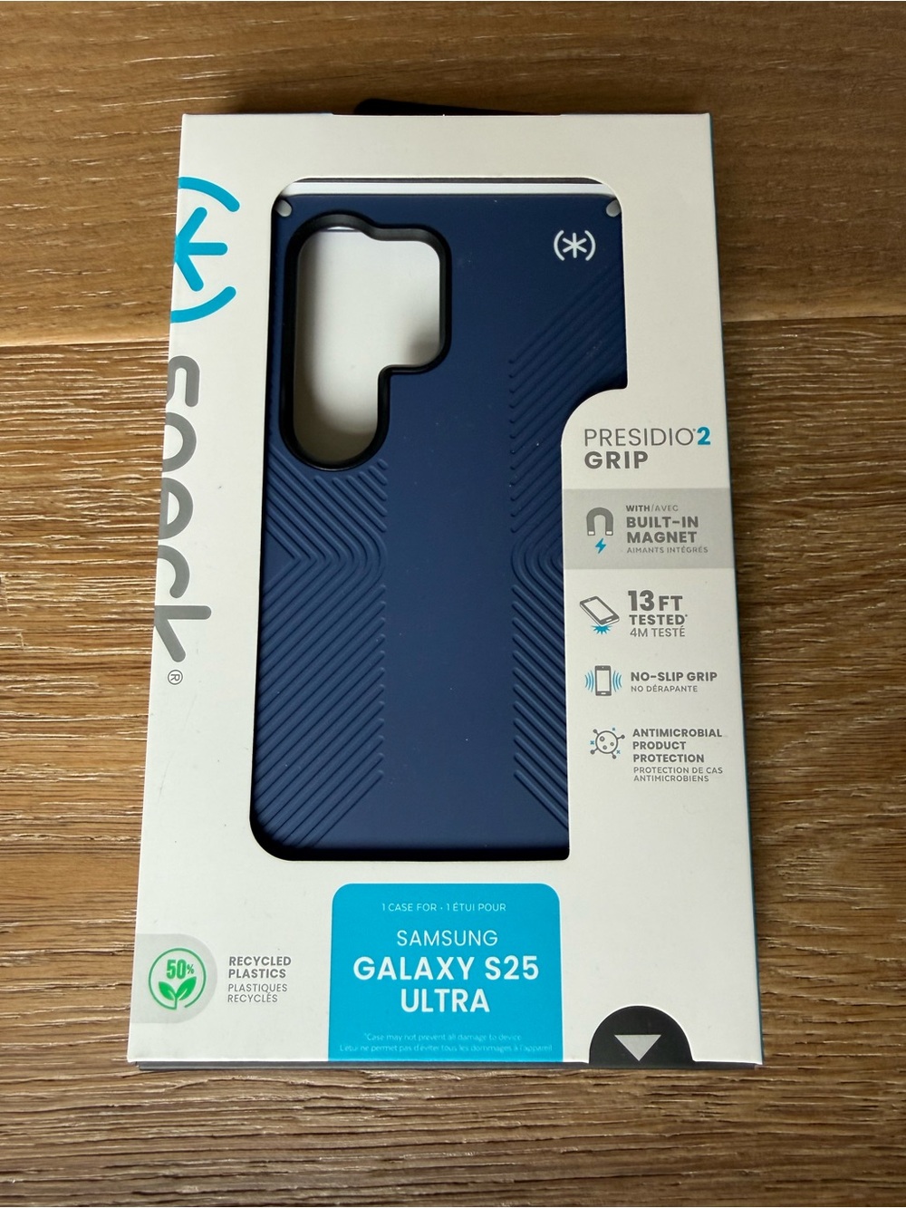 New Speck Presidio2 Grip Case for Samsung Galaxy S25 Ultra — Navy Blue/black